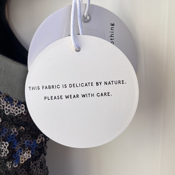 STAUD - Black Sequins Long Sleeve Mini Cut Out Dress - XS - Picture 7 of 15